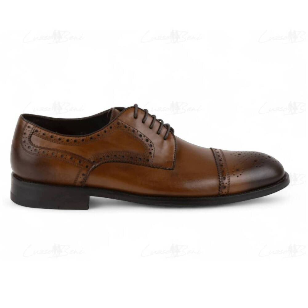 NEW LUSSO BENI men's cicero shoe in cognac